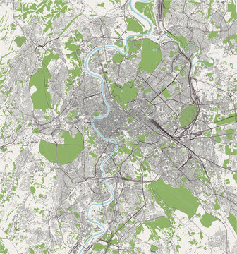 map of the city of Rome, Italy