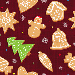 Christmas gingerbread pattern