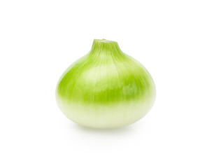 fresh salad onion bulb isolated on white