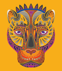 Pantera coloring book vector illustration. Anti-stress coloring for adult. © alinart