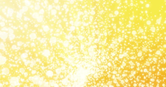 Seamless, looped abstract bright 4k background with a wave of yellow circles. Concept - freshness and joy, optimism and positive