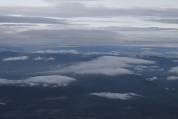 Fototapeta na wymiar Mountain View from the airplane