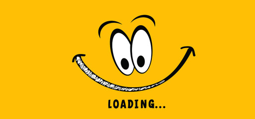 Smile is loading. Happy world smile day, smiling. Big happiness Fun thoughts emoji face emotion smiley Laughter lip symbol Smiling lips mouth Funny teeth Vector laugh cartoon pattern Lol laughing.