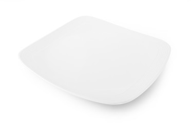 white plate isolate on white background.