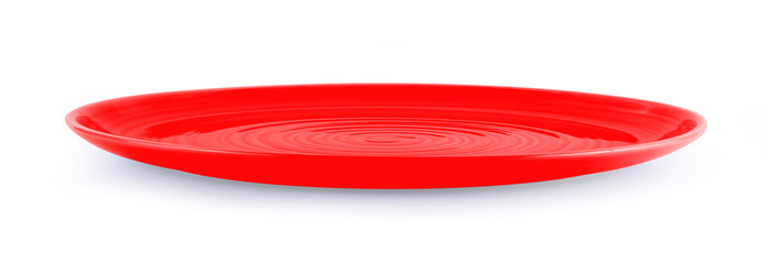 empty plate isolated on white background.