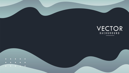 Wavy, Wave, Liquid, Fluid Vector Abstract Background Wallpaper Light Gradient Gray Design With Blank Space
