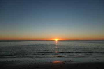 coucher de soleil à la plage