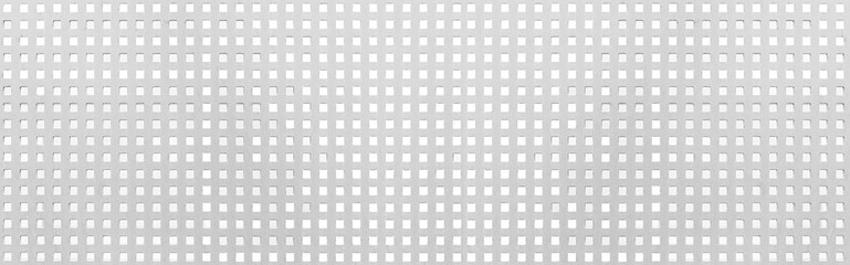 Panorama of White steel mesh screen pattern and seamless background