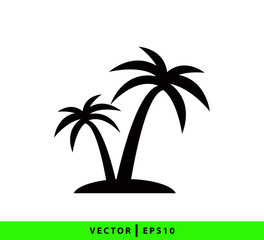 Palm icon vector logo design template flat style