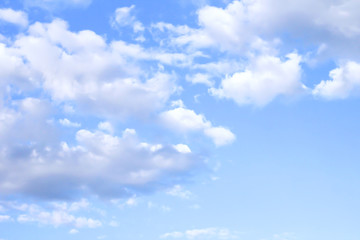 Fototapeta na wymiar Sky with clouds for background. The sky is blue.