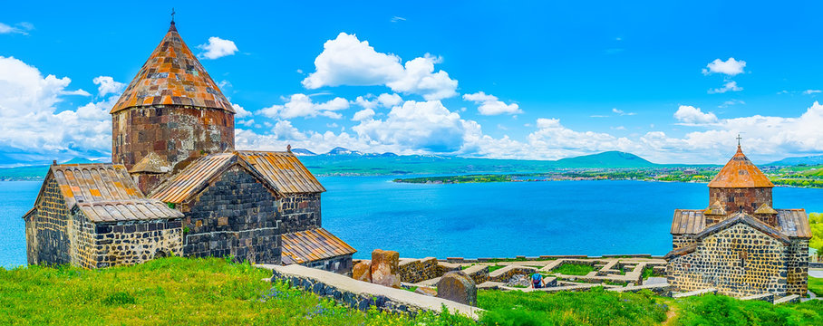 The view from Sevan Peninsula, Sevanavank Monastery, Armenia
