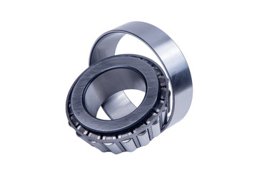 Industrial spherical roller bearing isolated on white background