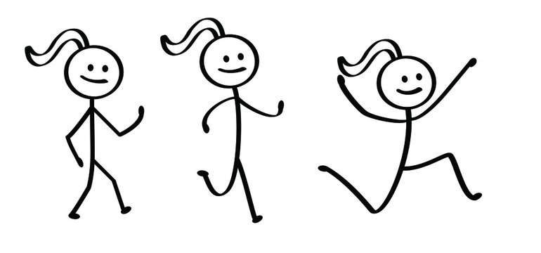 stick person walking clip art