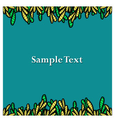 Hand drawn floral framed background vector illustration