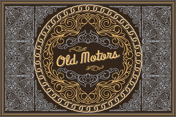 Vintage decorative ornate label design