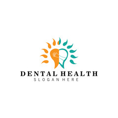 DENTAL LOGO COLOR VECTOR TEMPLATE DESIGN