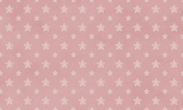 pink pastel background with repeating pink diamonds stars. Cute festive background.