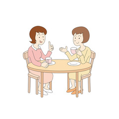 お茶をするママ友