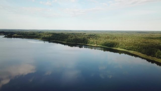 Landscape of the sports lake Vymno
