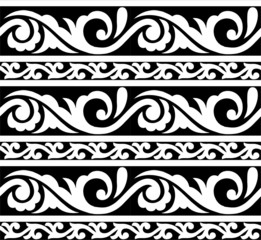 set of black and white borders