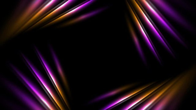 Orange and violet laser lines abstract hi-tech motion design. Futuristic neon background. Seamless looping. Video animation Ultra HD 4K 3840x2160