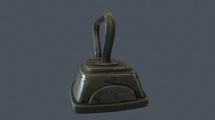 Antique Cuff Iron Low-poly 3D model