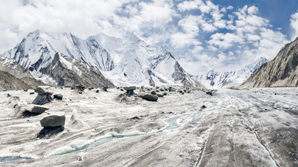 Vigne glacier and Khumul Gri (Vigne peaks), Karakoram, Pakistan