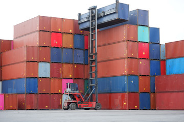 Container handling vehicle container ship storage Perspective of transportation
