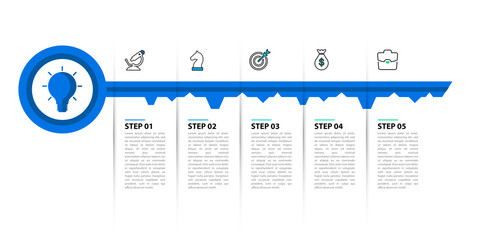 Infographic design template. Creative concept with 5 steps