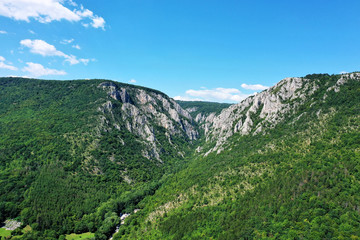 Aerial view of Zadielska dolina valley in Slovakia
