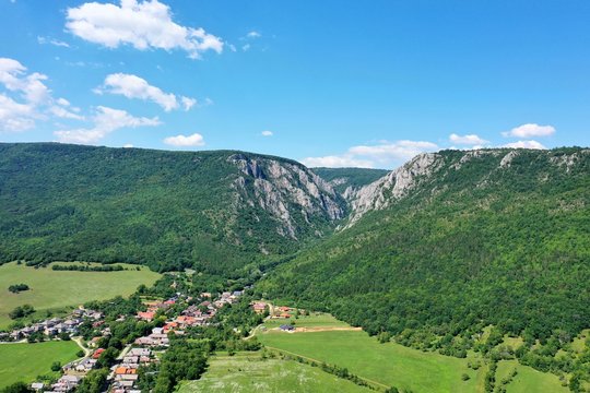 Aerial view of Zadielska dolina valley in Slovakia