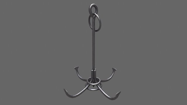 Boarding Anchor Low-poly 3D model