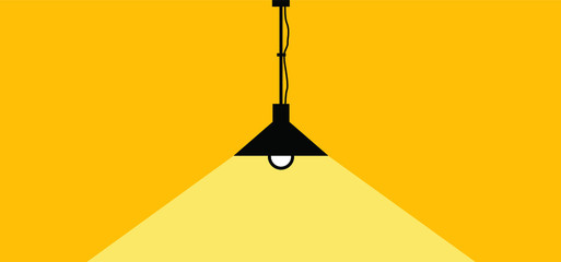 Fototapeta na wymiar Hanging lamp.. Comic brain electric lamps idea concept. Fun vector light bulb icon or sign ideas. Brilliant lightbulb education or invention pictogram banner. Line pattern.