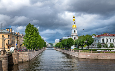 Obraz premium Nikolsky Marine sobor or St.Nicholas Cathedral, St.Petersburg, Russia