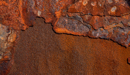 Grunge rusty metal texture, rust and oxidized metal background. Old metal panel. Large Rust background - perfect for text or creative images and designs