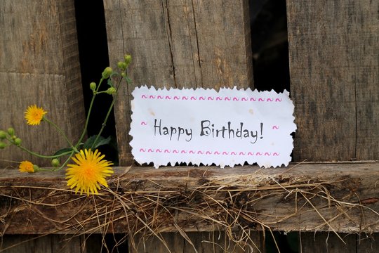 happy birthday card with flowers