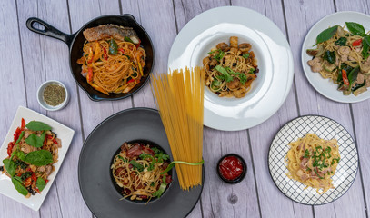 Spaghetti, Pasta Cabonara  and Noodles
