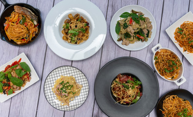Spaghetti, Pasta Cabonara  and Noodles