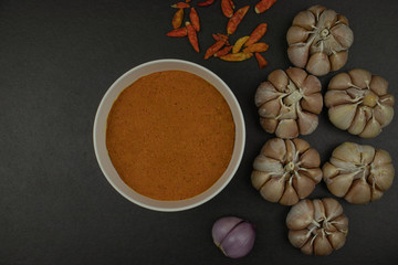 hot chili pepper and spices