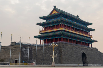 Zhengyangmen gate in the Tiananmen Square In Bijing, China