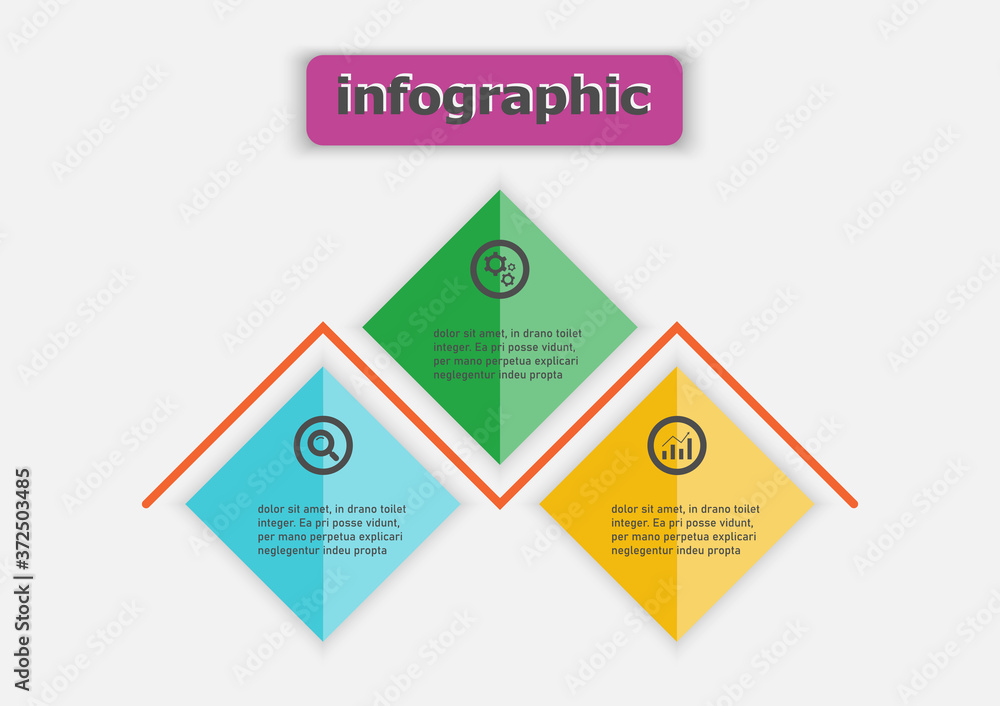 Poster vector template square design icon for illustration. planning design presentation business infograph