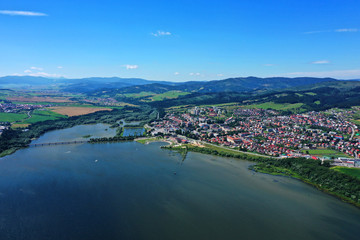 Fototapeta na wymiar Aerial view of the town of Namestovo in Slovakia