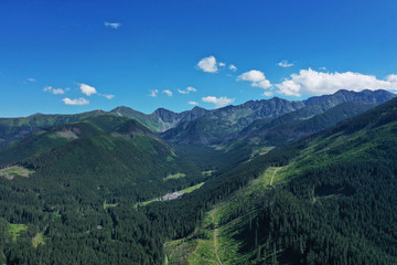 Fototapeta na wymiar Aerial view of Rohace National Park, part of the Western Tatras in Slovakia