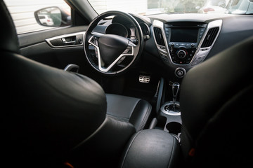 The interior of the car