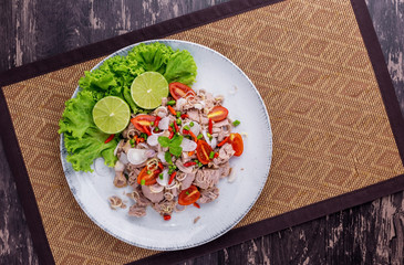 Tuna spicy salad Thai food