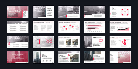 Geometric red Presentation Element Templates. Vector infographics. For use in Presentation, Flyer and Leaflet, SEO, Marketing, Webinar Landing Page Template, Website Design, Banner.