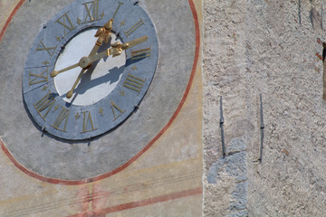old clock on the wall,time, old, tower,medieval, europe, antique,dial, hours