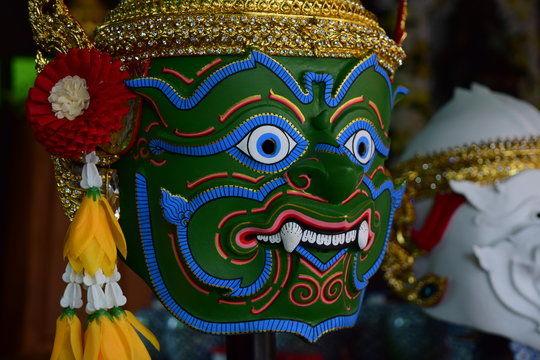 Ravana mask or Ravana, the demon king in Khon Ramayana story, does not tune 2020 year.