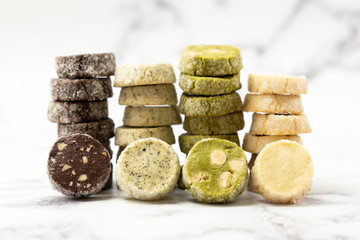 Assorted flavors french diamond cookies or diamant sable cookies