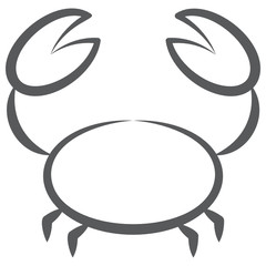 
doodle design of crab icon, seafood vector 
